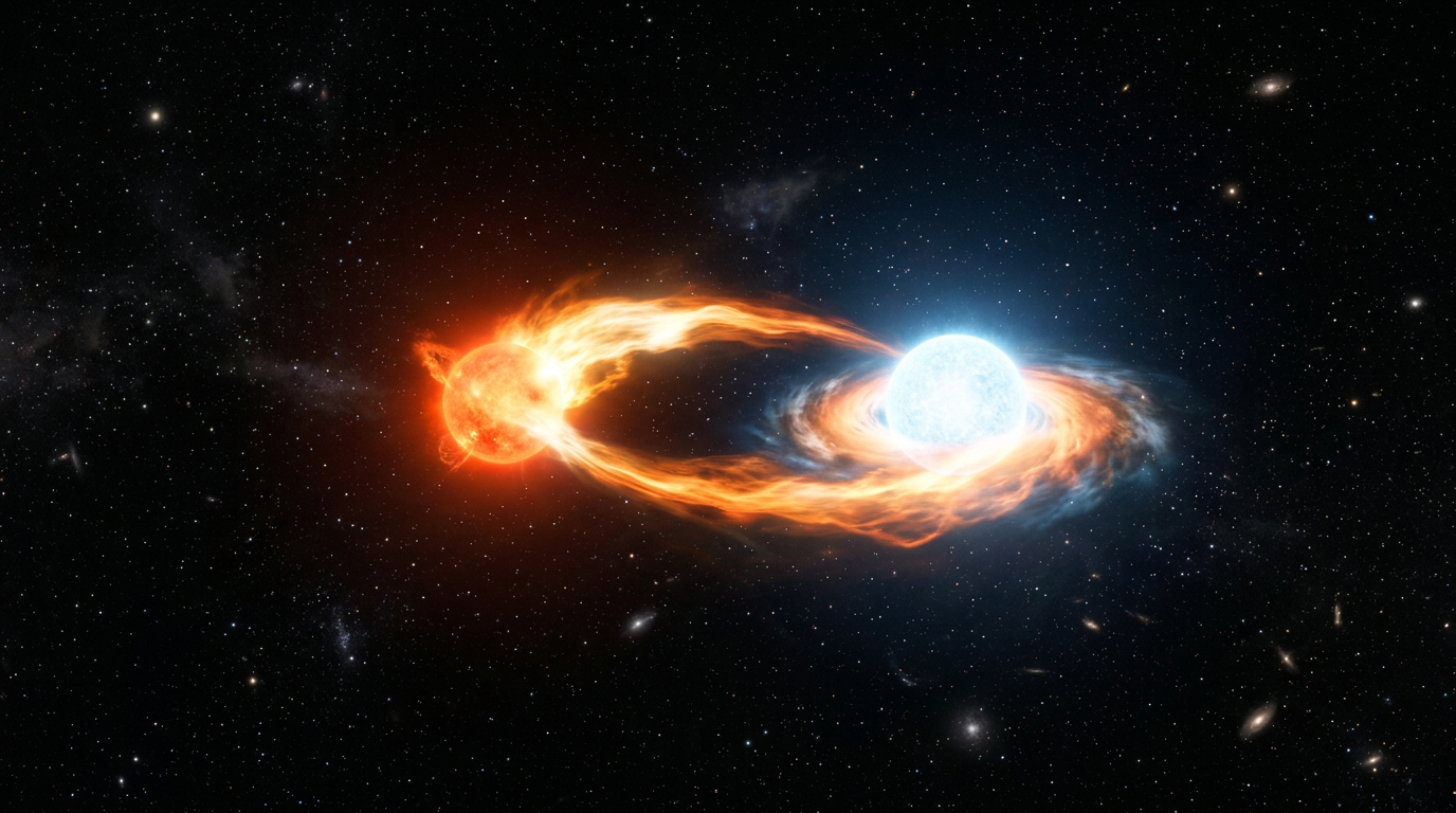 Une orbite extrême de 8,5 minutes révèle une naine blanche déchirée par son étoile compagne