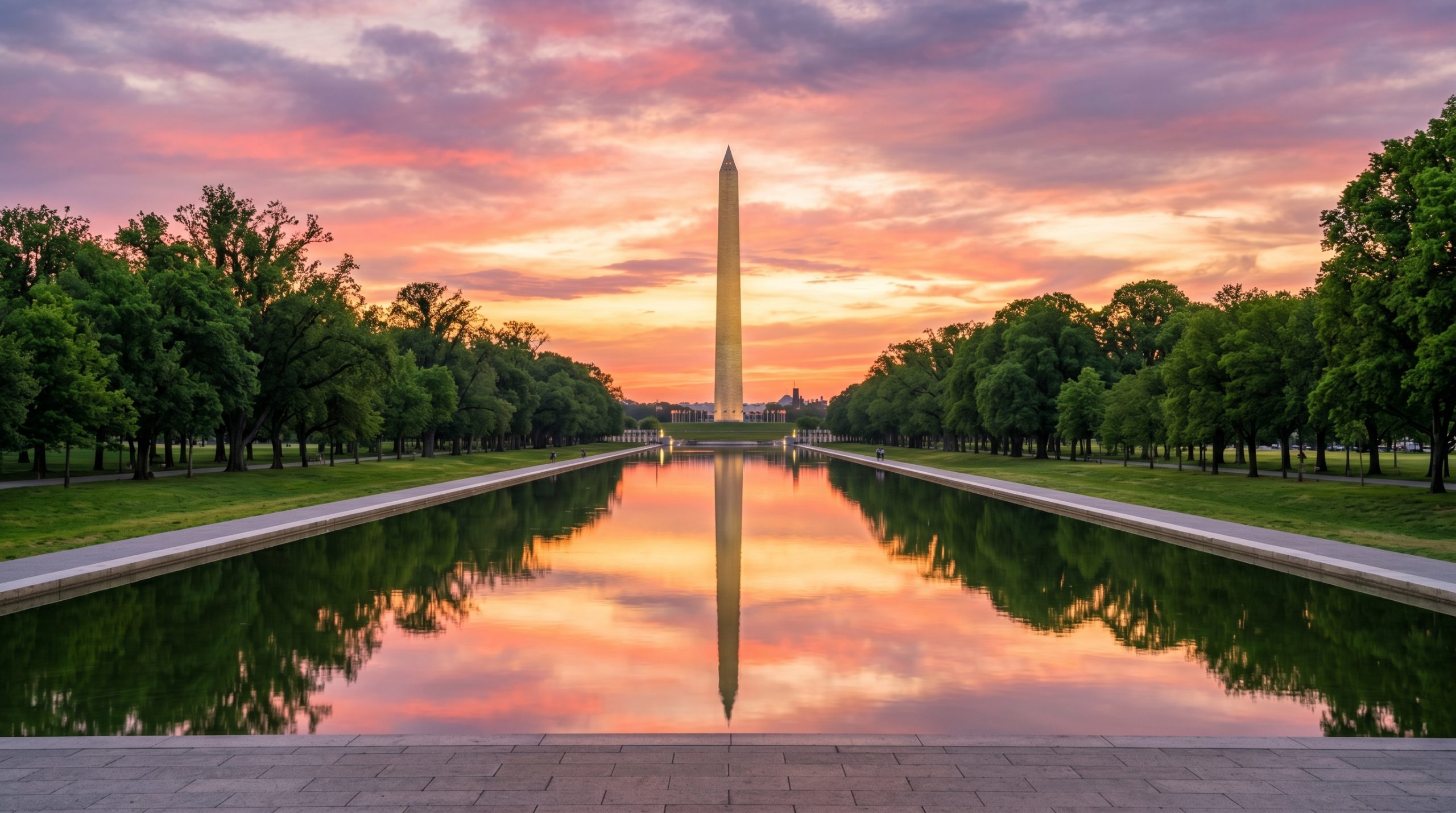 Une scène inquiétante découverte derrière la clôture noire cachant le bassin du National Mall