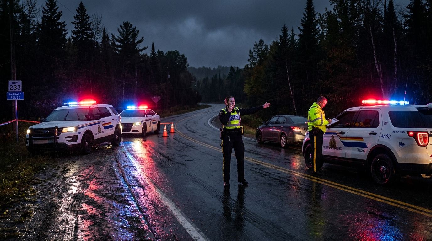 Course-poursuite à la frontière : un passeur percute un policier canadien en pleine nuit