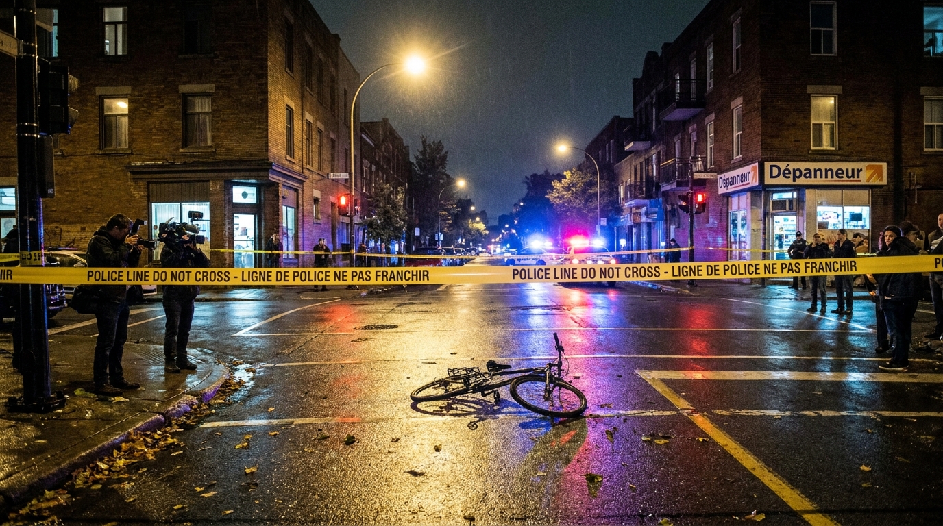Un cycliste dans un état critique après avoir été happé par deux véhicules à Montréal