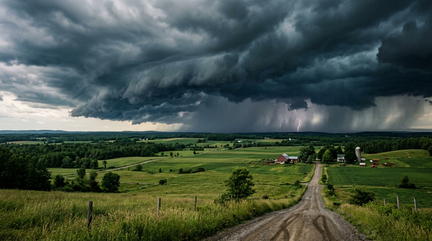 Progression d'un système frontal au Québec : orages violents et humidité exceptionnelle attendus ce vendredi