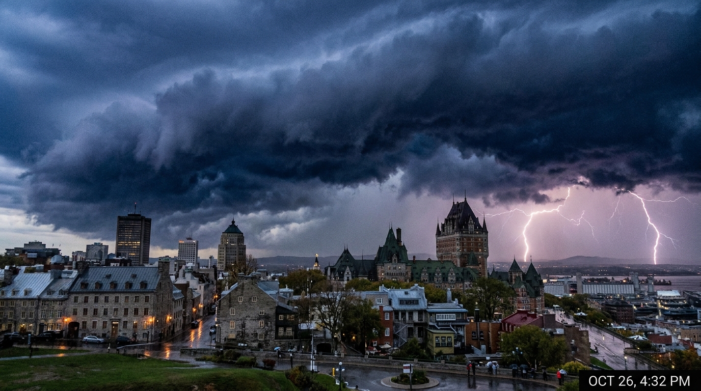Prévisions météorologiques au Québec : fortes pluies, orages et risque de tornade dimanche