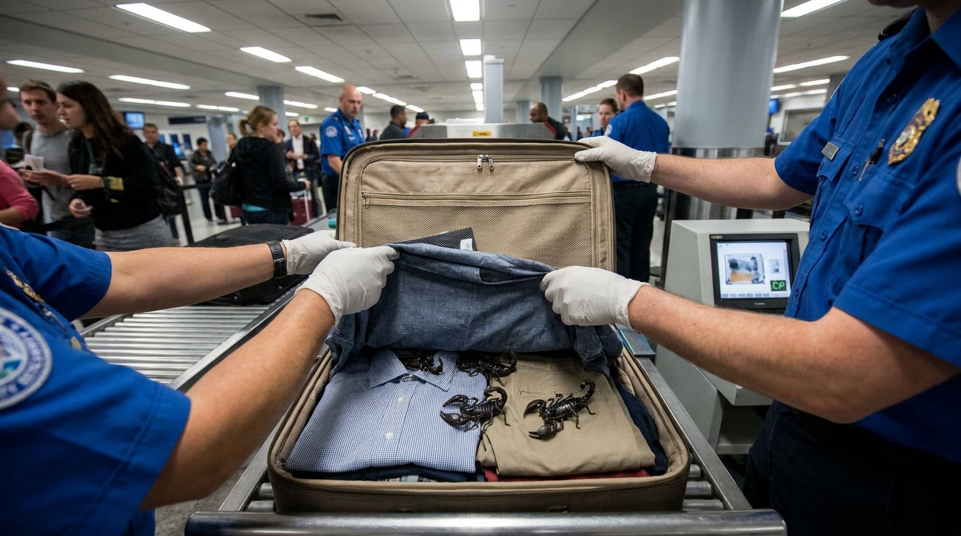 Arrestation à l'aéroport du Cap d'un voyageur transportant 150 scorpions venimeux