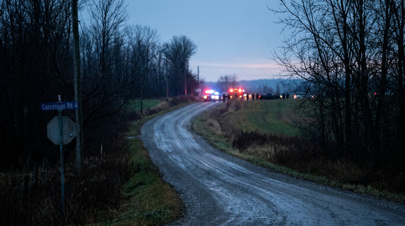Cinq enfants perdent la vie dans une collision frontale en milieu rural dans le canton de Mapleton
