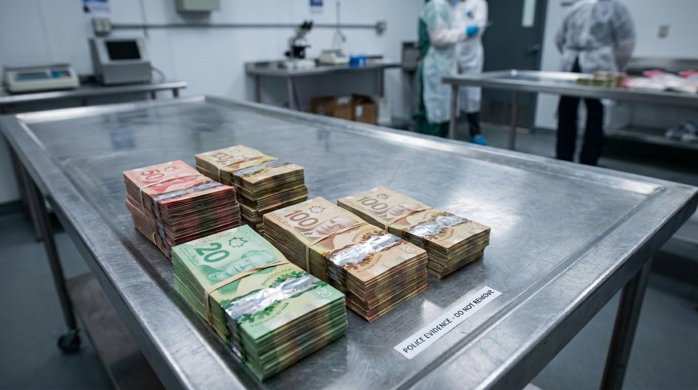 Opération antidrogue à Québec : cinq arrestations et importante saisie financière